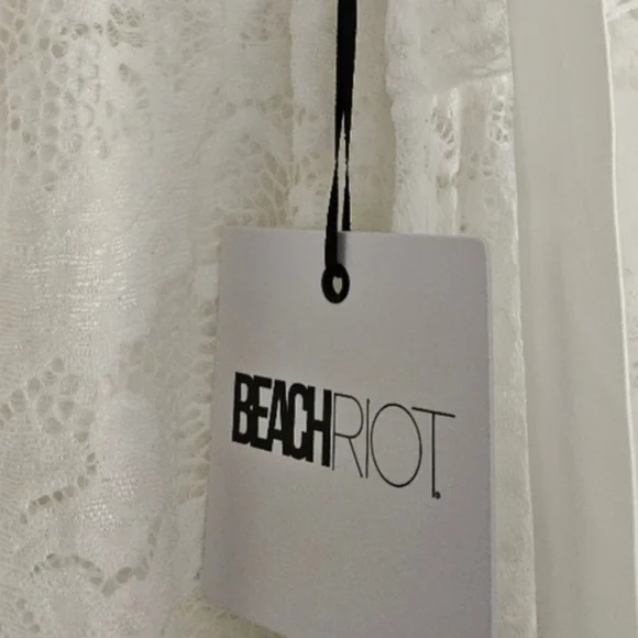 New Beach Riot Women's Ruffle Lace Maxi Skirt - Picture 2 of 6